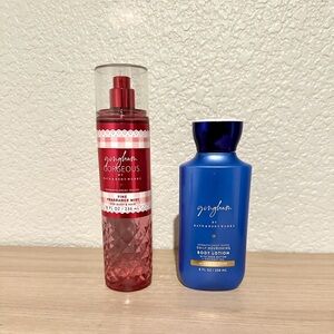 Bath & Body Works Gingham Gorgeous Red Mist and Blue Lotion